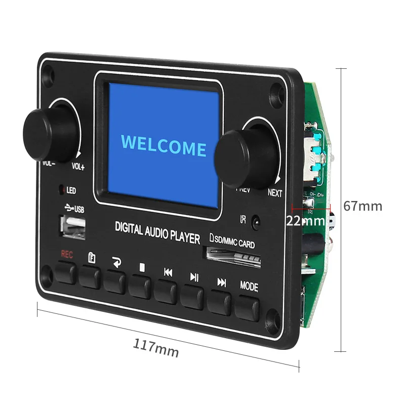 Audio MP3 Player Bluetooth MP3 Decoder Audio Decoder Board TDM157 MP3 Player Decoder Board High Quality Digital Audio Player USB SD Bluetooth FM Music Module