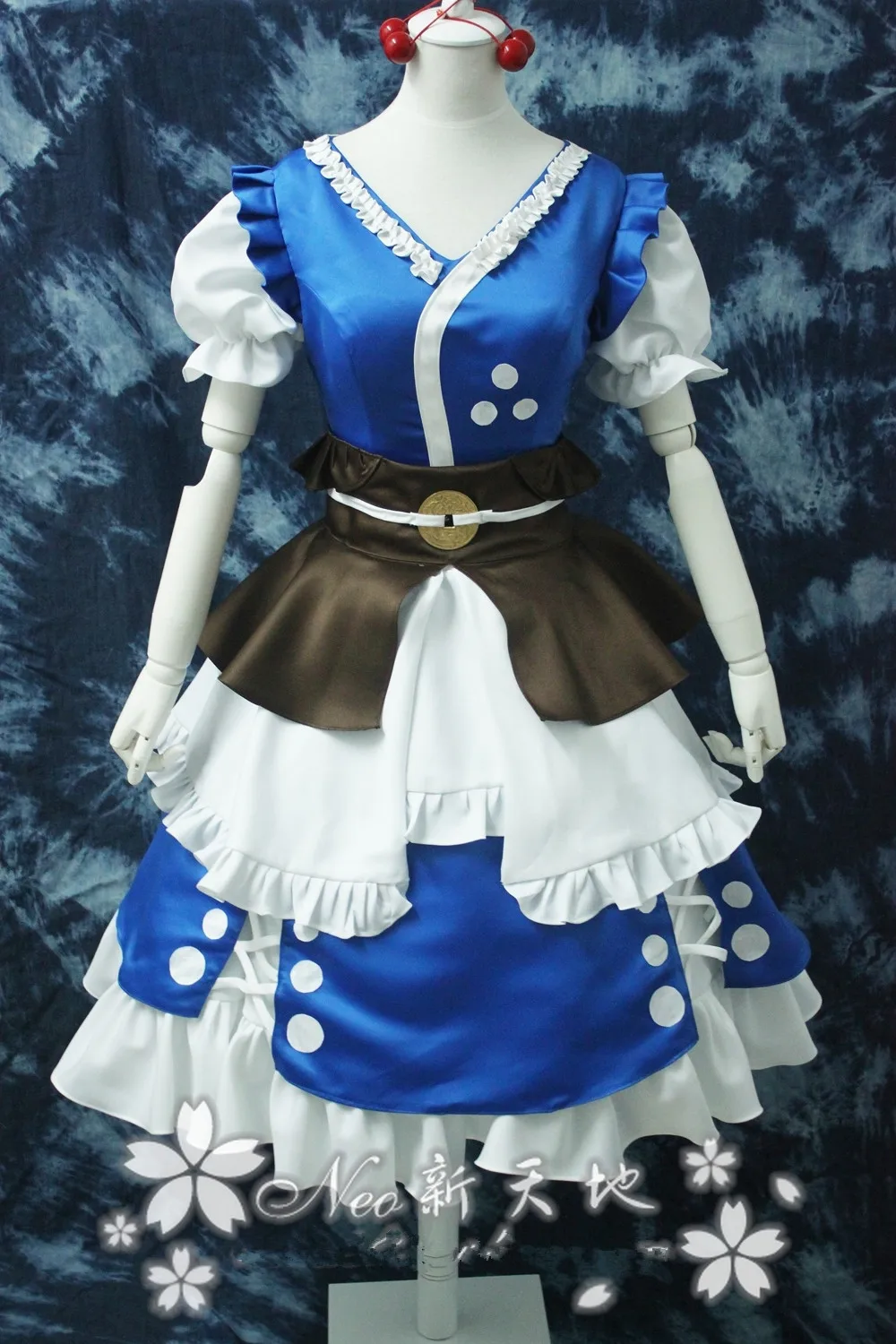 

Hot Anime Phantasmagoria Of Flower View Onozuka Komachi Cosplay Costumes Halloween Party Lolita Dress Full Set Custom-Make Any