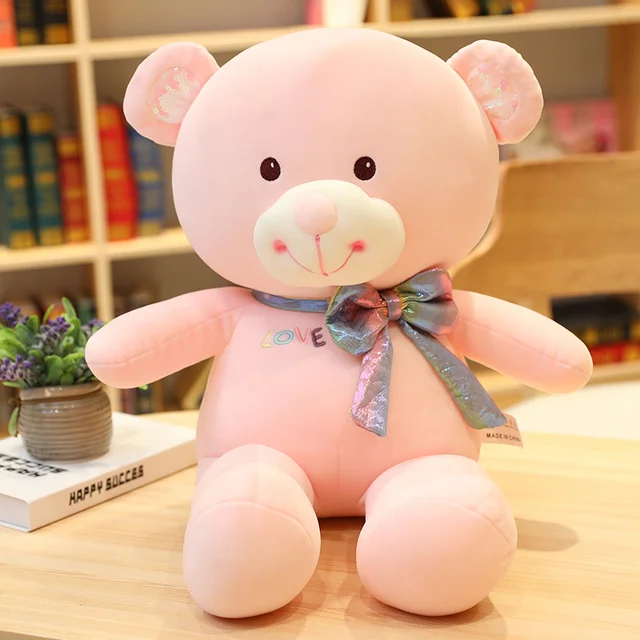 Hot High Quality Bow-Knot Big Teddy Bear Stuffed Animals Bear Plush Toys Doll Pillow Kids Lovers Birthday Girl Gift
