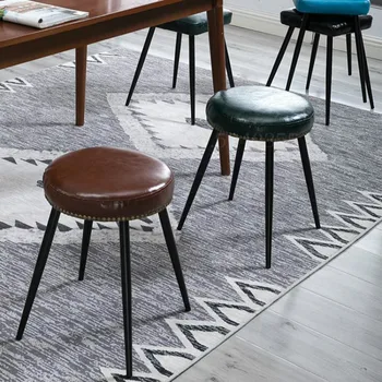 

Nordic iron stool creative high makeup stool living room home dining stool restaurant bench