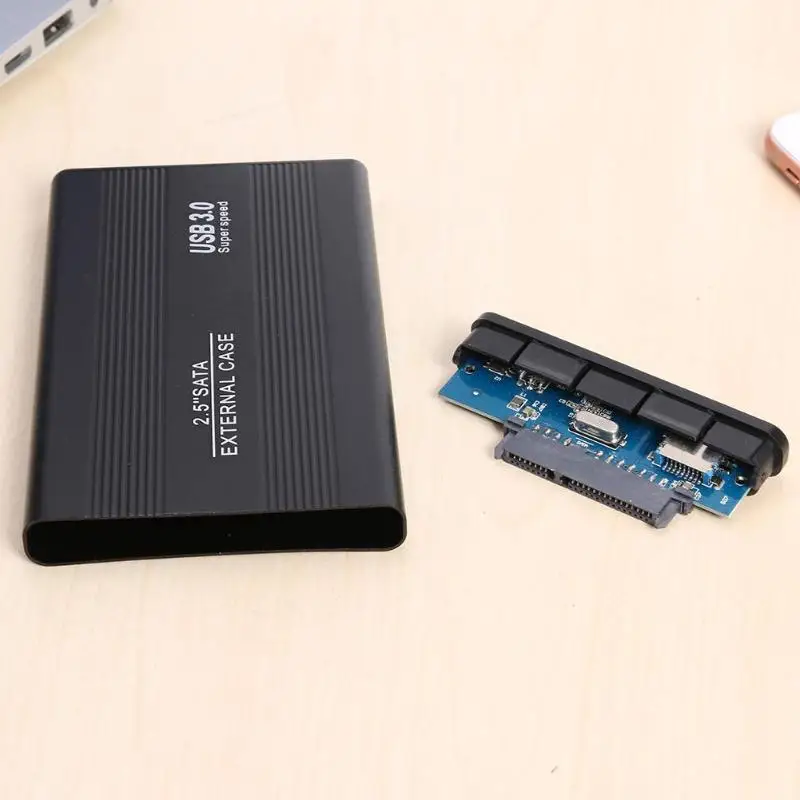 2,5 дюймов USB3.0 для SATA чехол для SSD, HDD жесткий диск корпус внешний 5 Гбит/с HDD диск коробка поддержка 3 ТБ для WIndows Mac OS