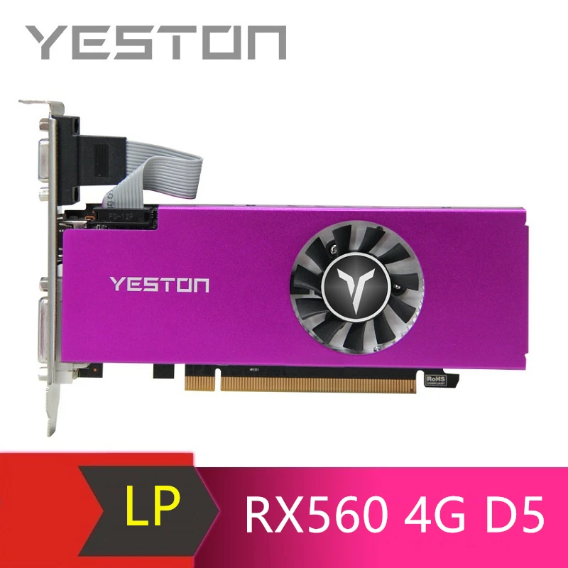 Yeston Radeon RX560 4GB GDDR5 PCI Express  3.0 DirectX12 video gaming graphics card external graphics card for desktop external graphics card for pc