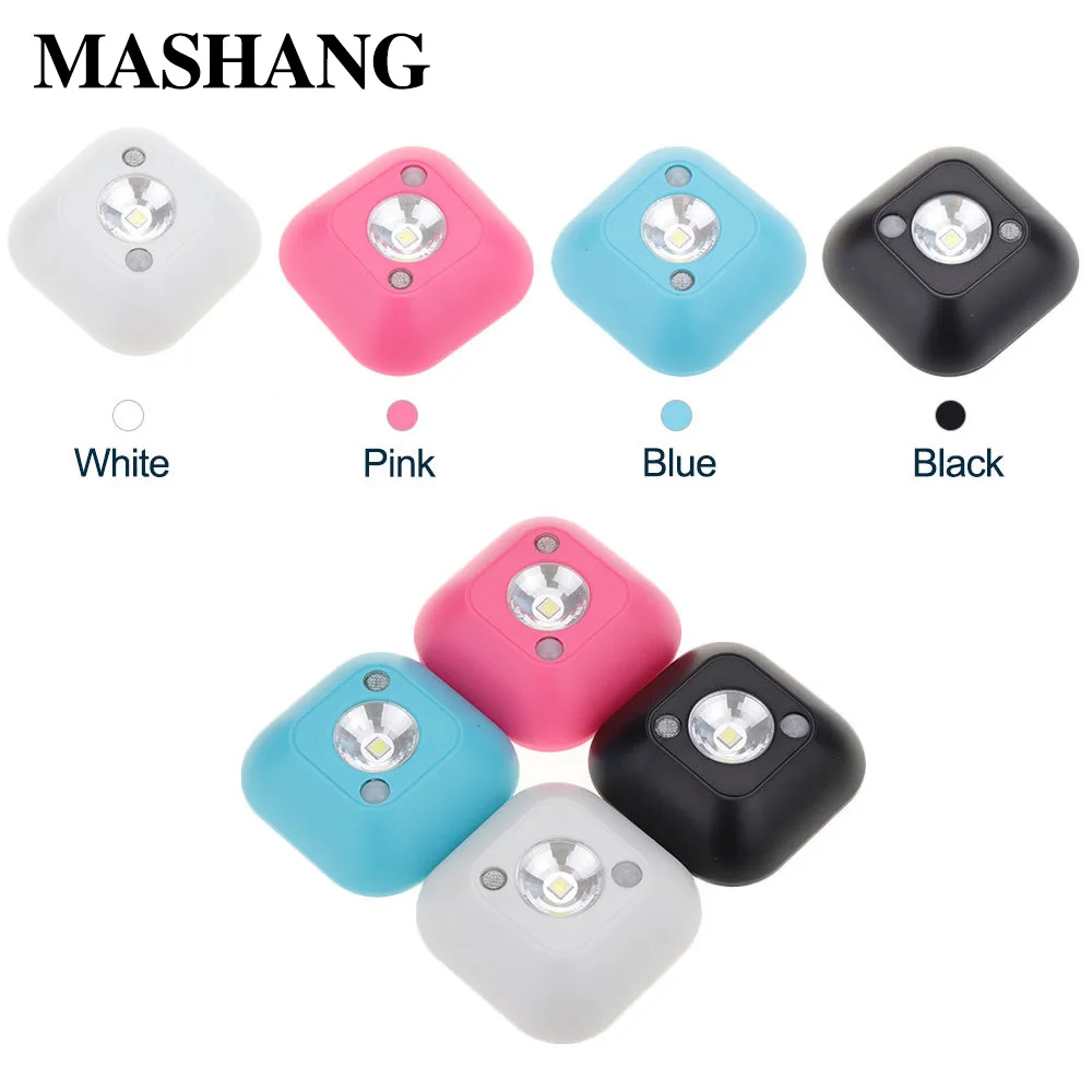 

Wireless Sensor LED Night Light Mini Smart Motion Sensor Lamp Battery Powered Baby Room Bedroom Cabinet WC Toilet Wall Lights