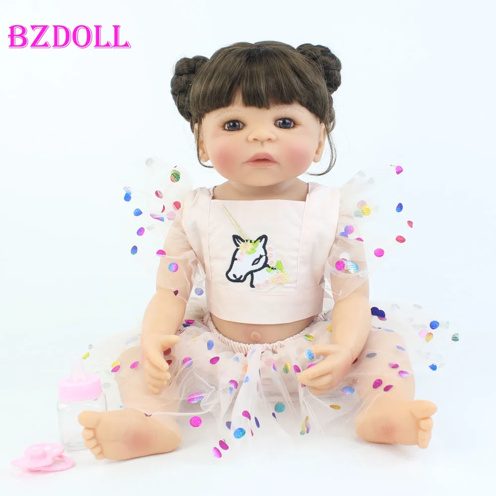55 см силиконовые виниловые куклы reborn babies игрушки для новорожденных девочек