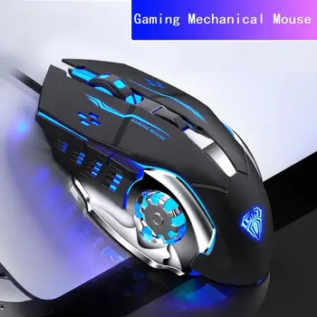 

Wired RGB Gaming Mouse LED 6 Programmable Buttons 2400 DPI Adjustable Optical Home Gaming Office Mouse Ergonomic Mouse