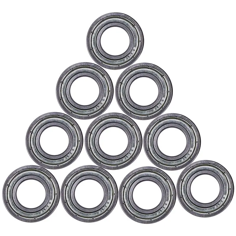 10 Pcs 12mm x 24mm x 6mm Sealed Deep Groove Radial Ball Bearings 6901Z