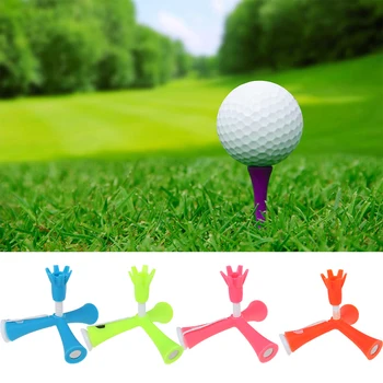 

Golf Tees Self Standing Practice Training Ball Holder Anti-flying Rotatable Tripod Adjustable Height Golf Nail Golf Accessories