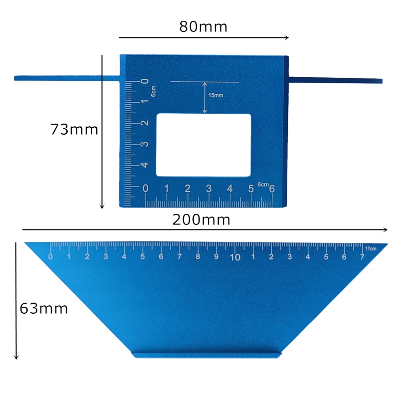 45 градусов 90 градусов угловая Линейка Инструмент для маркирования древесины T линейка маркировочный Калибр алюминиевый сплав транспортир столярные инструменты