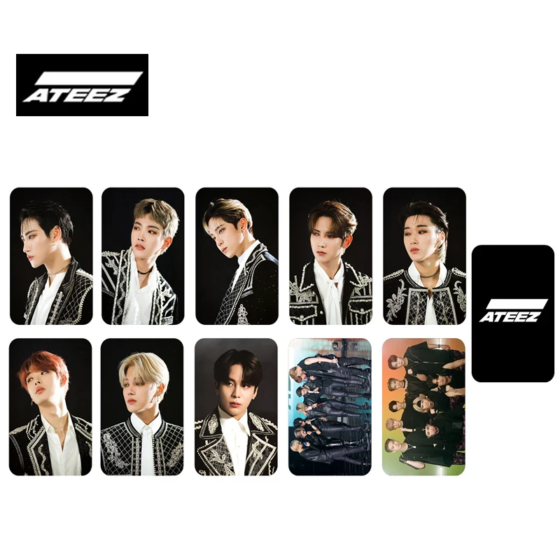 Álbum de fotos Kpop ATEEZ, doble cara, HD, tarjeta de fotos de esquina redonda, alta calidad