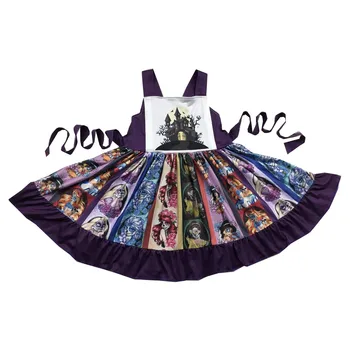 

yiwu factory ready to ship pearl sleeve girl cartoon pattern dress