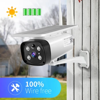 

Solar Wifi Camera Outdoor Security HD 1080P 3MP CCTV Surveillance Waterproof IP66 with Loudspeaker Two-way Audio Human Track