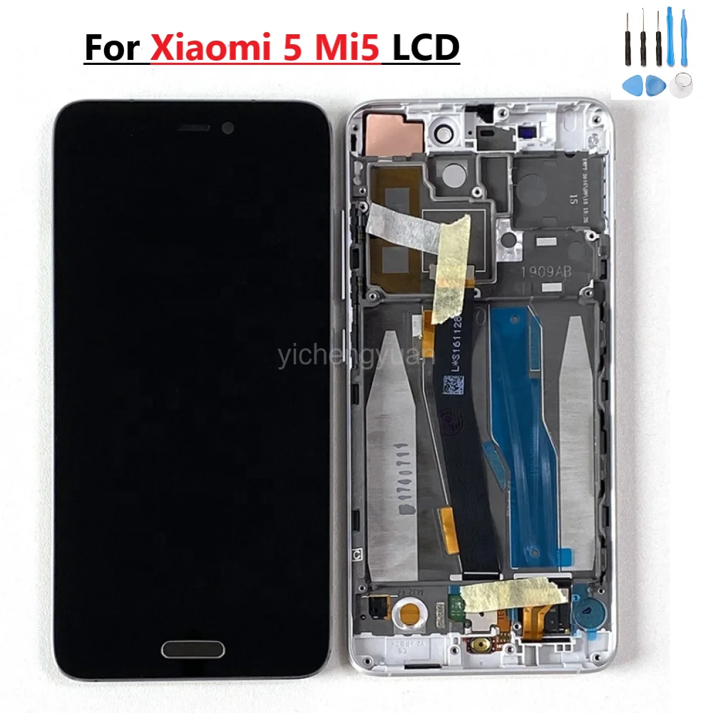 5 15 &quotоригинал для Xiaomi Mi5 M5 ЖК-экран + сенсорный дигитайзер с рамкой отпечаток
