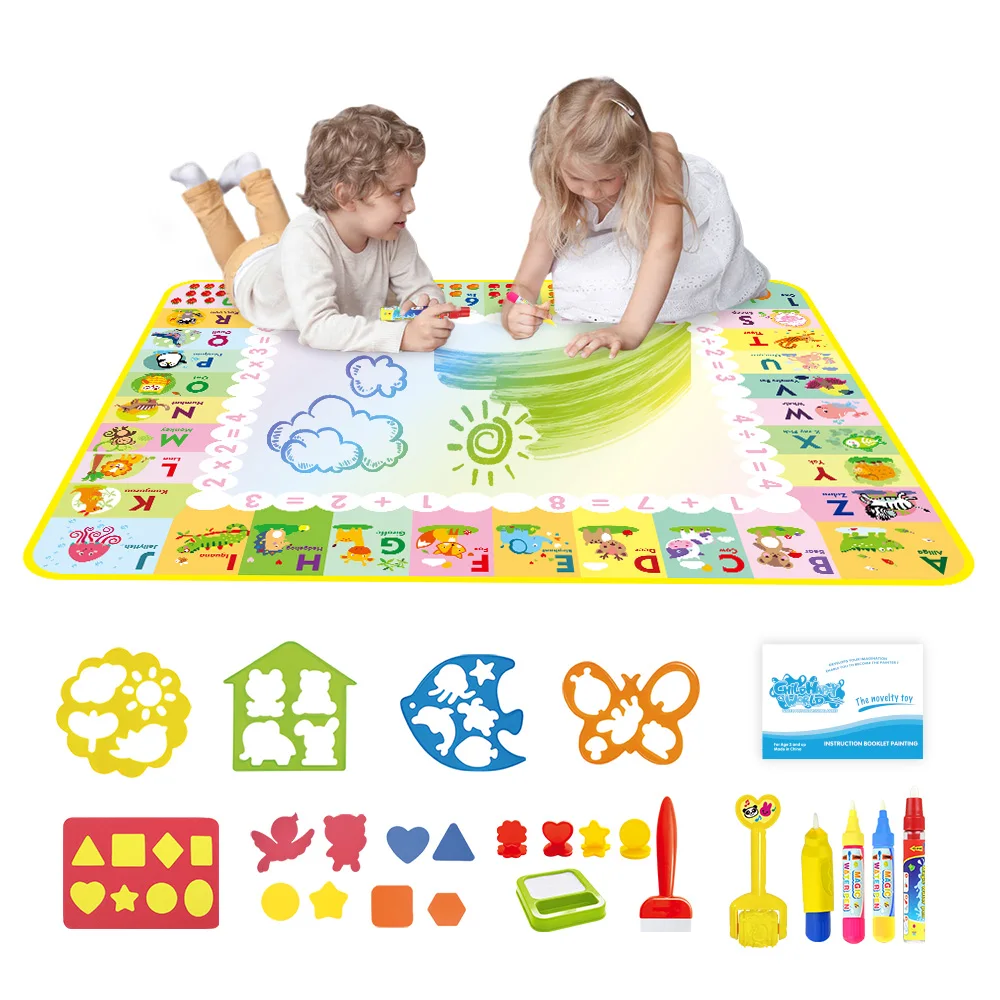 Water-Drawing-Mat Books Carpet Doodle-Board Educational Magic Coloring Writing Children