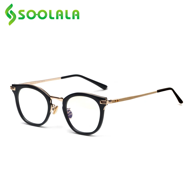 Женские и мужские модные очки для чтения SOOLALA Cateye оправа очков дальнозоркости + 0 5