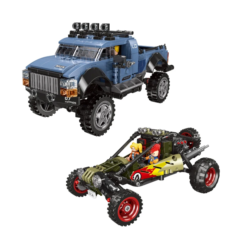 500 шт + Technic серия Пикап Набор внедорожных автомобилей строительные блоки игрушка