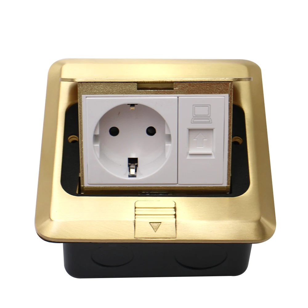 Eu Standard Pop Up Floor Socket Rj45 Data Computer Internet Outlet Pop Up Floor Socket Rj45 Data Computer