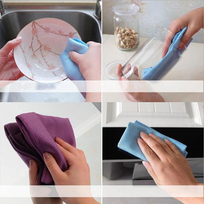2-5pcs dishwasher Brush For Kitchen Dish Cleaning Towel Cleaning Brush Rags Absorbent Wiping Household Tools Wall Glass Cleaner images - 6
