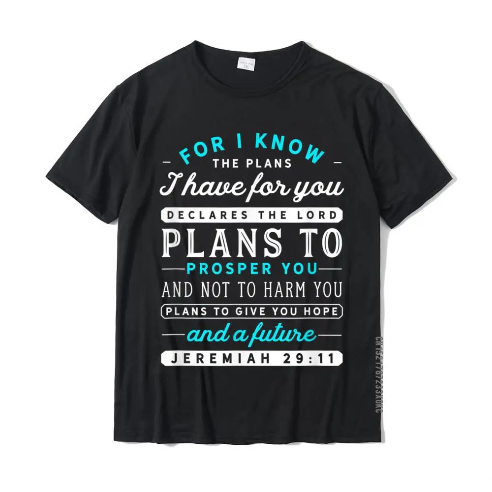 Slim Fit Crewneck T-shirts Summer Tops Shirts Short Sleeve 2021 New 100% Cotton Fabric Custom Tops & Tees Design Mens Christian Jeremiah 29 11 Hope Bible Verse Scripture Quote T-Shirt__MZ21789 black