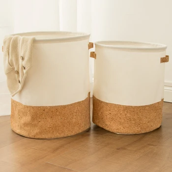 

Waterproof Laundry Basket Kids Toy Clothes Organizer Storage Basket Large Cotton Linen Clothes Basket Home Sundries Storage
