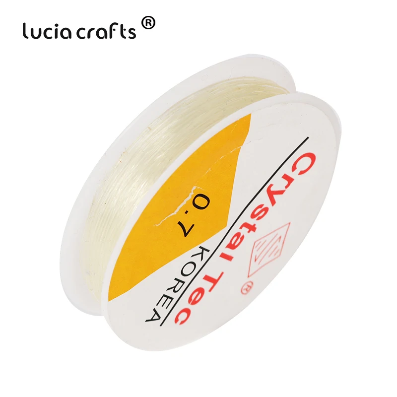 S3 0.7mm 1pcs 1 шт/5 шт 0,5 мм/0,6 мм/0,7 мм/0,8 мм/1 мм прозрачный эластичный шнур для бисероплетения с кристаллами, нить для плетения браслетов своими руками, ювелирные изделия I0209 - Цвет: S3 0.7mm 1pcs