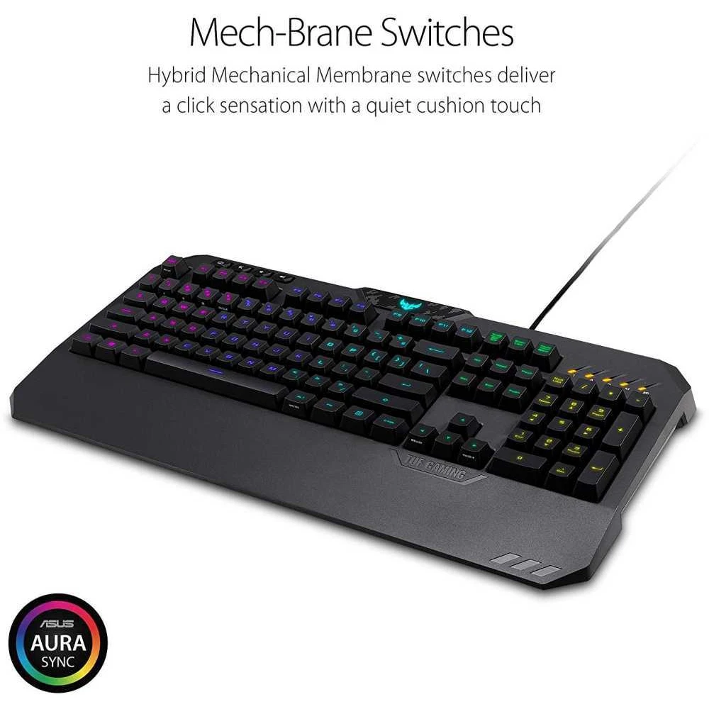 Клавиатура Asus TUF Gaming K5 механическая черный USB Multimedia for gamer LED