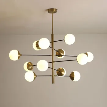 

8/10/12 Heads Loft Glass Led Molecule Chandeliers Romantic Art Designer Dinner Living Room Hanging Lamp Fixtures Free Shipping