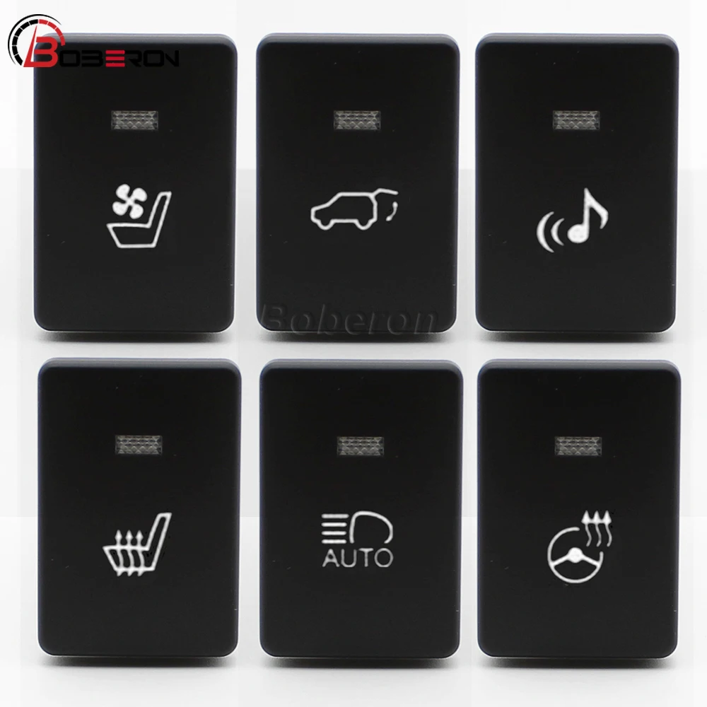 Blue Led Light Steering Wheel Heating Button Switch For Toyota Camry