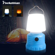 

Pocketman Outdoor Camping Light Led Portable Flame Lamp Lantern Tent Light Portable Flashlight Torch Lanterna by 3AAA Batteries