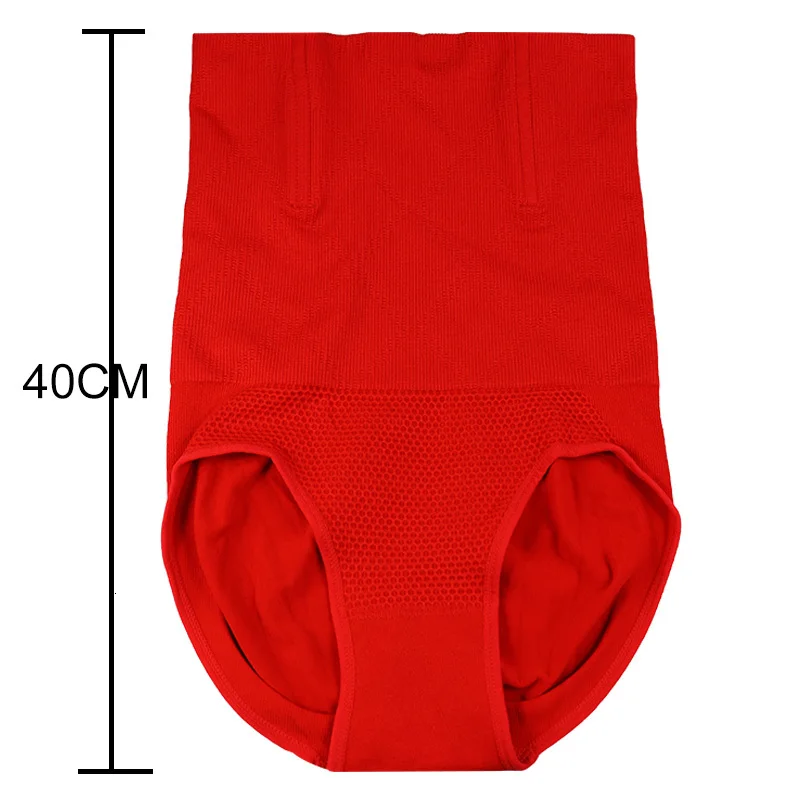 Моделирующее нижнее белье Hoge Taille Afslanken животик контроль Трусики Broek Pantie Slips магическое Корректирующее белье Дамский корсет талии тренажер - Цвет: Red