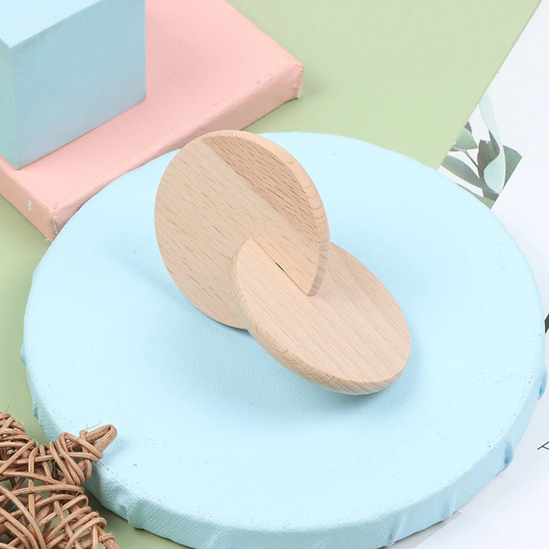 2pcs Wooden Interlocking Discs Newborn Infant Exercise Hand Grasped ...