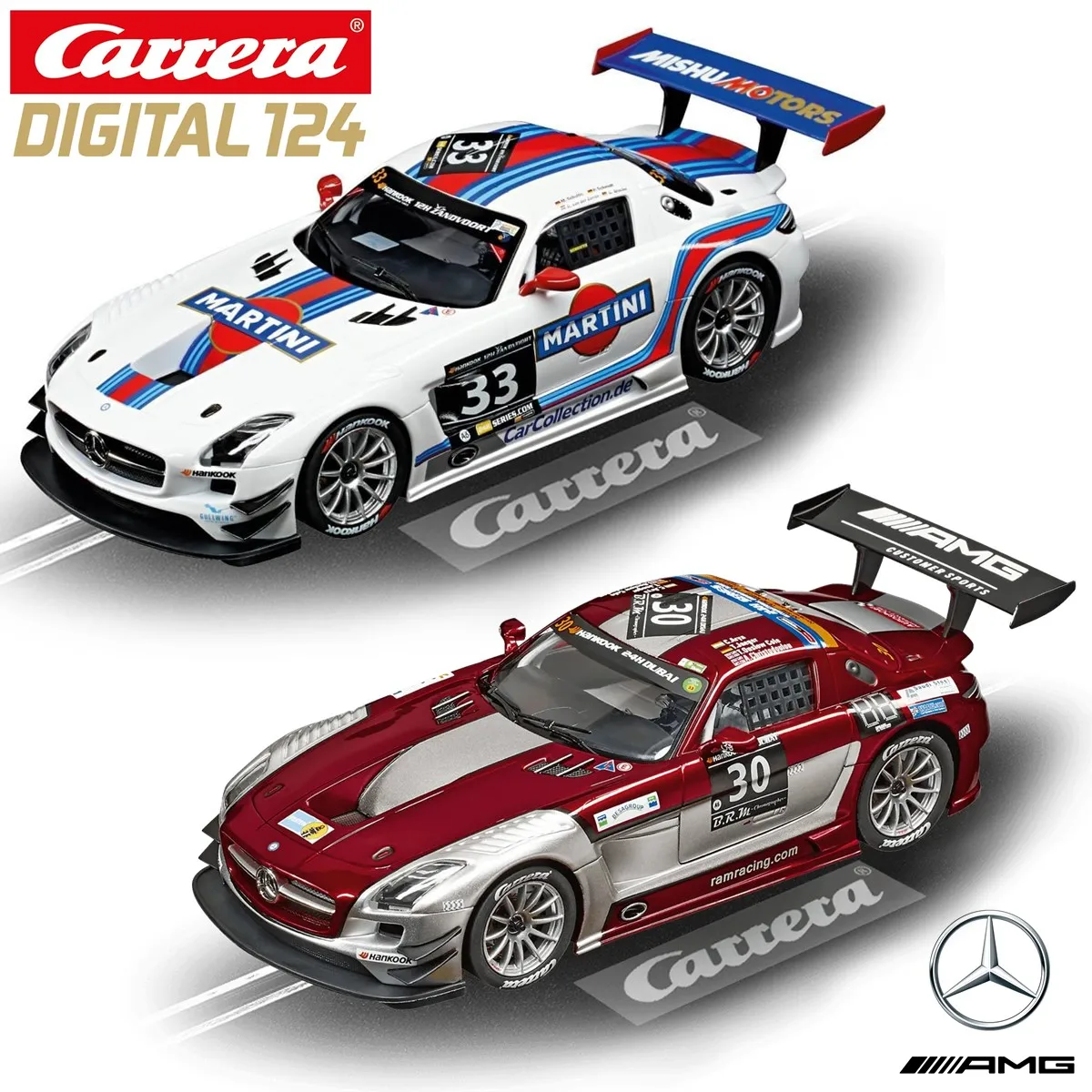 Автомобильный карман Carrera 23825 МБ AMG SLS GT3 Martini No.33/23864 дюйма Ram Racing № 30 | Игрушки и