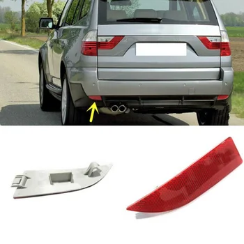 

2 pcs Car Rear Bumper Cover Left/Right Reflector Waterproof Red For BMW X3 2004-2010 Red ABS Reflector Board