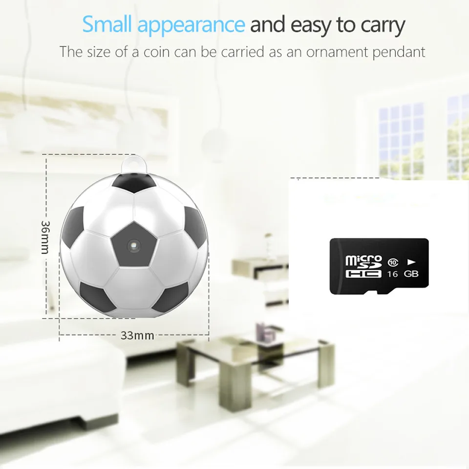 HD1080PSensor Visione Notturna di Movimento della Videocamera DV Video Piccolo Registratore Della Macchina Fotografica cam SQ20 - Цвет: SQ20Add16GBTFCard