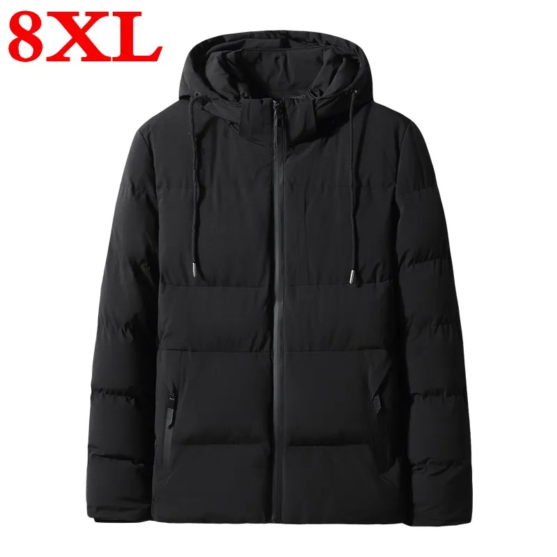 Размера плюс 8XL 7XL 6XL мужские зимние теплые куртки и пальто хлопковое пальто; удобное и теплое Стиль куртки