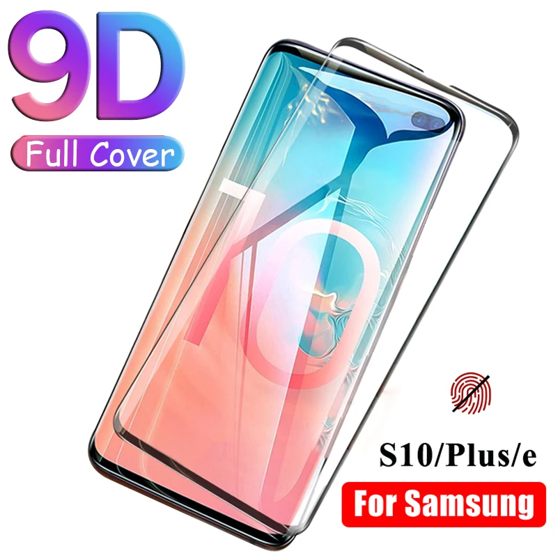 Защитное стекло 9D для Samsung Galaxy S10 Plus S9 S8 9 8 Note с изогнутыми краями | Мобильные