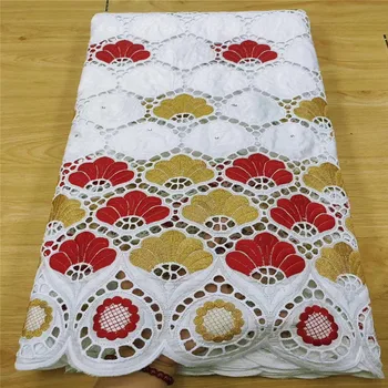 

African bazin riche fabric with brode Latest fashion embroidery bazin lace fabric with net lace 5 yards 3L061502