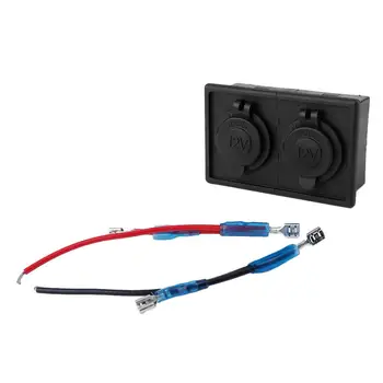 

Professional ABS Holder Housing Kit Dual USB Cigaretter Socket Switch Holder Hosing Kit For Car Boat Marine Black
