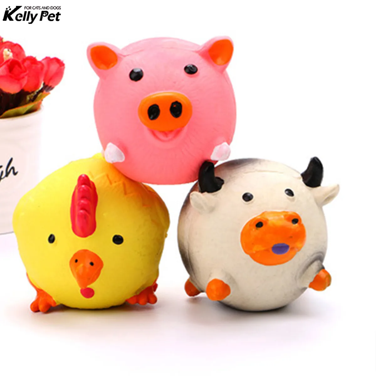 

Dog Toys Latex Animal Sound Squeaky Toys for Dog Puppy Anti Squeeze Bite Resistant Dog Molars Toy Pet Products Dog Accessories