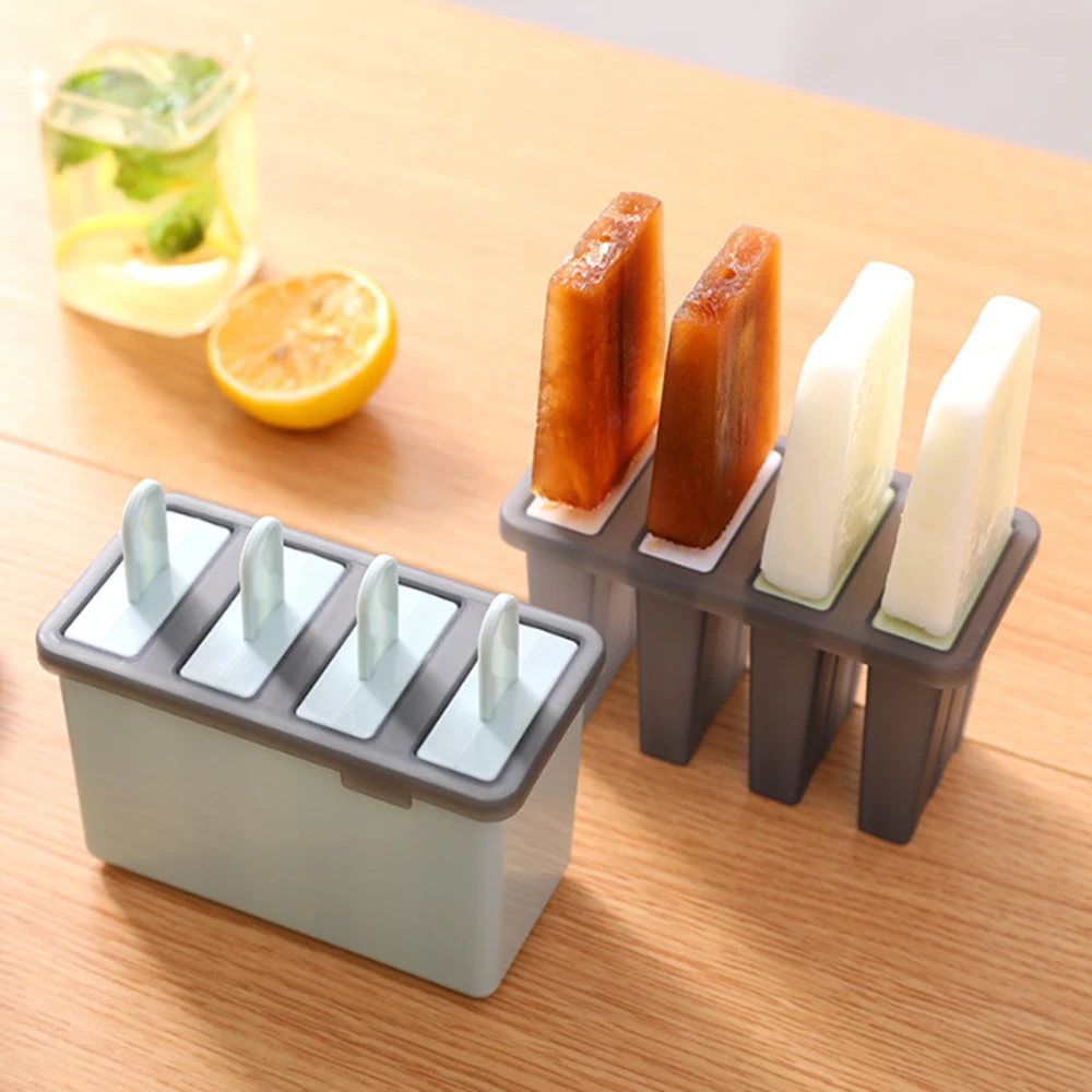 Homemade Diy Creative Plastic Ice Cream Popsicle Mold Mould Tray Maker