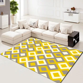 

Nordic Style Carpet Sofa Coffee Table Dining Room Mat Print Rectange Rugs
