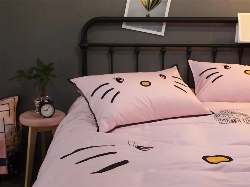 Waliicorners Luxury Egypt Cotton Bedding Set Black Lace Duvet Cover Bed Sheet Pillowcases Queen King size limited quantity 49 1571983418_2406217058_1