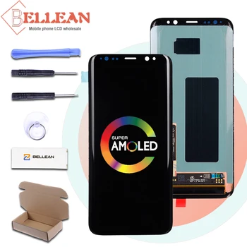 

HH Promotion For Samsung Galaxy S8 Lcd With Touch Screen Digitizer Assembly G950 G950F Display Screen Free Shipping With Tools