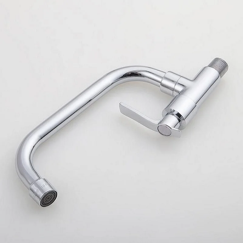 KKTNSG Copper Wall Mount Kitchen 360 Rotating Swivel Basin Sink Faucet Single Handle Cold Tap fold expansion basin sink  G1/2