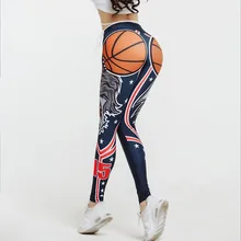 Пересекающие границы для Wis EBay Европа и Америка женское платье для баскетбола позиционирования напечатано облегающие спортивные штаны для йоги