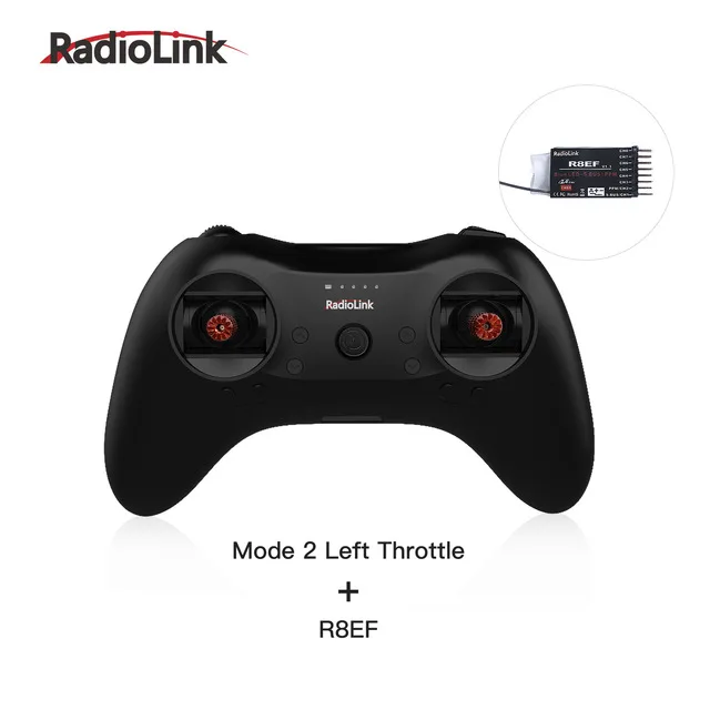 Радиоконтроллер Radiolink T8S 2,4G 8CH передатчик и R8EF или R8FM приемник ручка геймпад для фиксированного крыла FPV Дрон самолет - Цвет: Mode2 Left R8EF