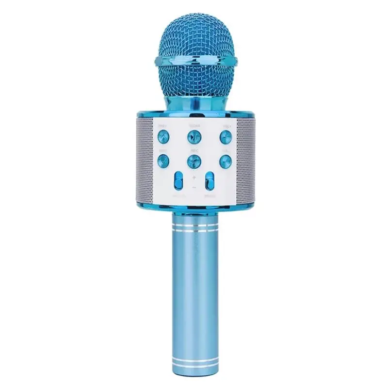 WS 858 беспроводной Bluetooth конденсаторный микрофон для караоке динамик плеер KTV