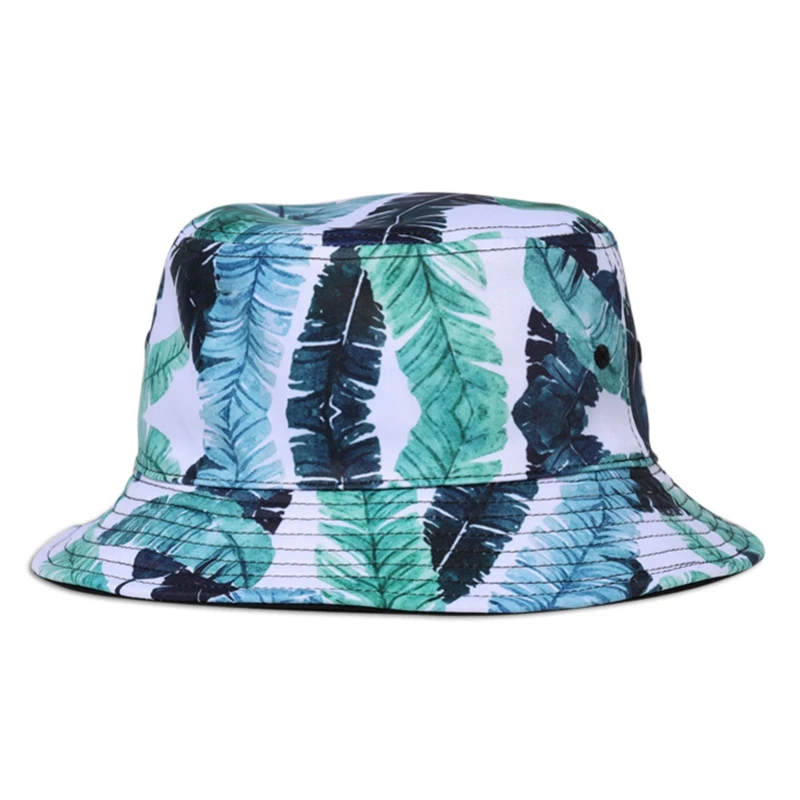 Панама унисекс, двусторонняя Рыбацкая шляпа с цветочным принтом, уличная рыболовная охотничья кепка, шляпа от солнца, упаковываемая Солнцезащитная шапка для раковины - Цвет: BJ