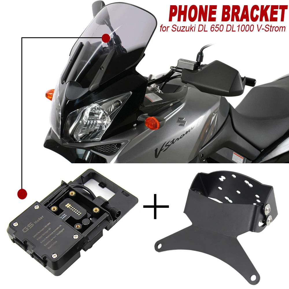 Phone Holder Navigation Bracket Fit For SUZUKI DL650 V-strom 650 2004-2011 2010