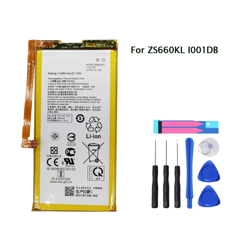 

C11P1901 Original Battery with 6000mAh for Asus Phone2 ZS660KL I001DB + Free Tools