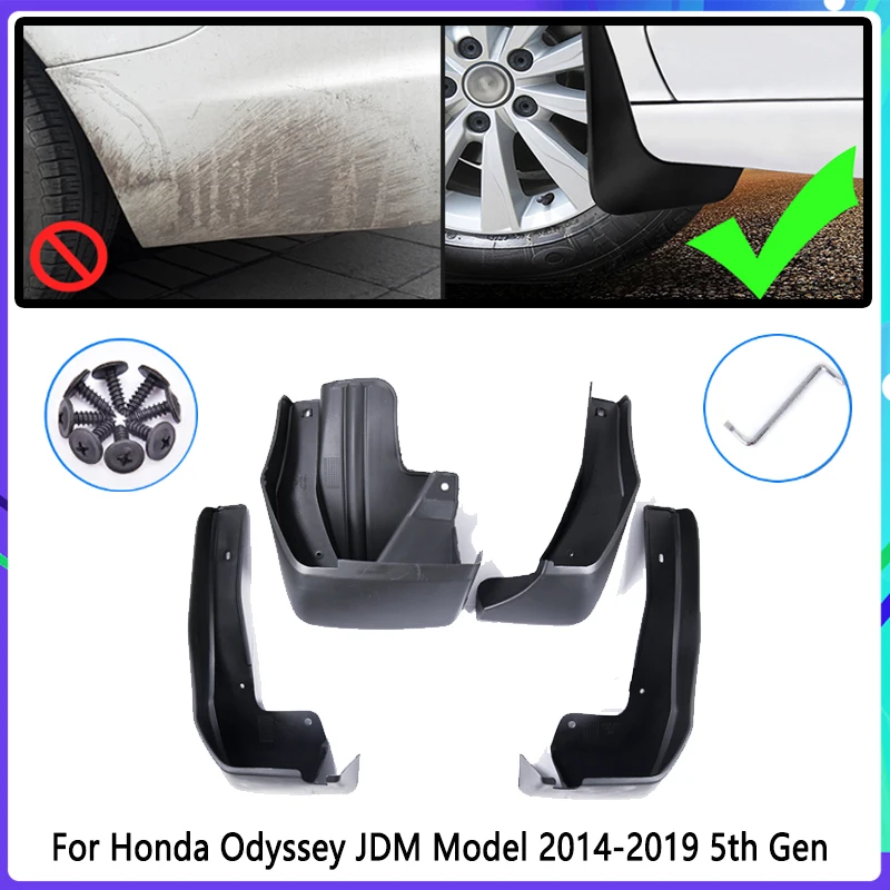 자동차 머드 플랩, 머드가드 스플래시 가드 펜더 머드플랩, 혼다 오디세이 JDM 모델 2014 2019 RC1 RC2 2015 2016 용, 자동차 액세서리